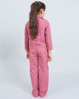 Girls long Pyjamas Set Central Park Pink