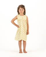 Girls Short Sleeve Nighty Lady Bugs on Yellow