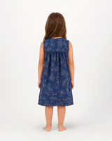 Girls Short Sleeve Nighty Tropical Leopard on Navy
