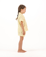 Girls Short Pyjamas Set Lady Bugs on Yellow
