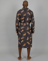 Mens Woven Gown Jumping Cheetah