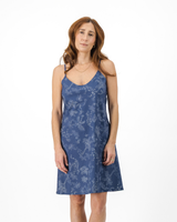 Womens Night Dress Tropical Leopard on Navy
