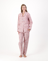 Womens Long Pyjamas Set Proteas on Pink