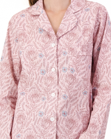 Womens Long Pyjamas Set Proteas on Pink