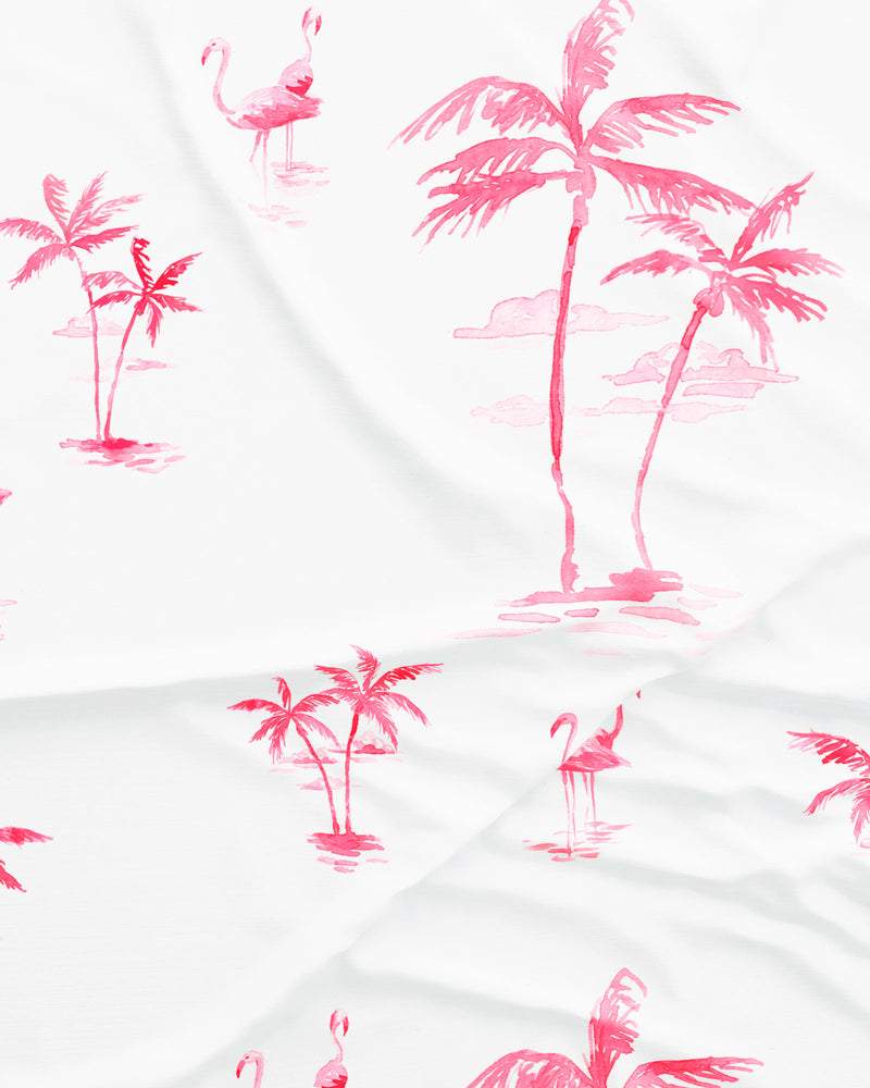 Boys Long Pyjamas Set Pink Palm