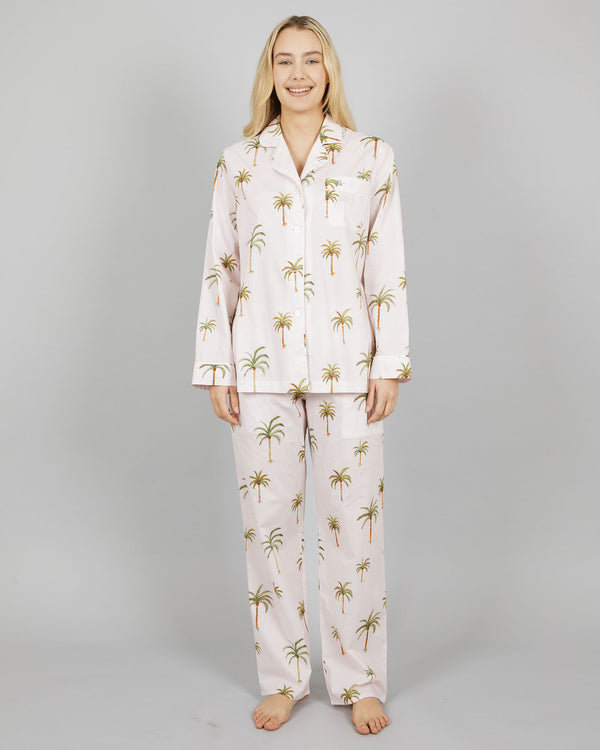 Womens Long Pyjamas Set Palm Beach